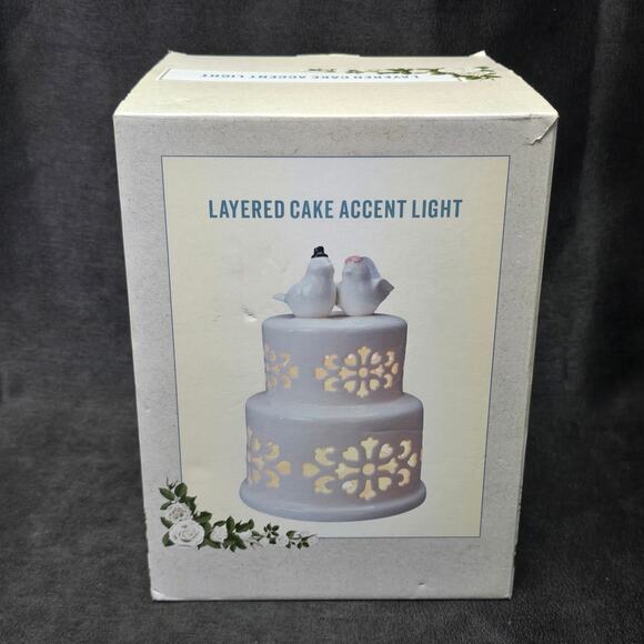 Cracker Barrell Love Birds Layered Wedding Cake Accent Light Home Decor - Picture 10 of 10